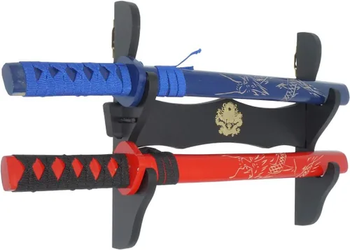 Vista 3 de Soporte de pared para espada de dragón, soporte de espada samurái, soporte de exhibición Katana Wakizashi, colgador de espada decorativa