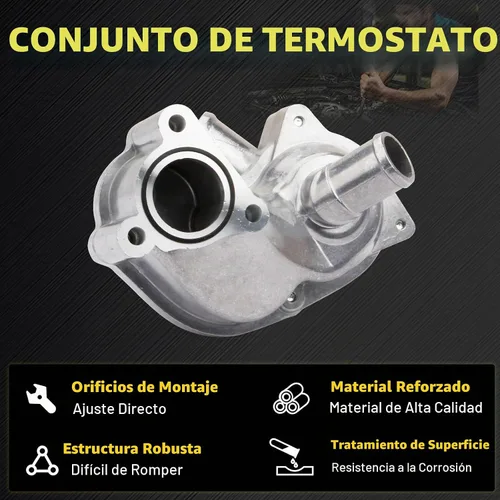 Vista 4 de Conjunto de carcasa de termostato de aluminio compatible con Ford Explorer 2000-2005 Ranger 2001-2011 Mazda B4000 2001-2008 Mercury Mountaineer