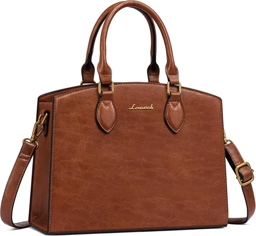 Vista 11 de LOVEVOOK Monederos y bolsos para mujer, bolso de hombro vintage moderno, bolso de mano de piel sintética, bolso de mano mediano para mujer