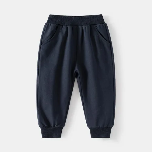 Vista 2 de Paquete de 3 pantalones deportivos elásticos con cordón para bebé, de algodón, dinosaurio, con bolsillos
