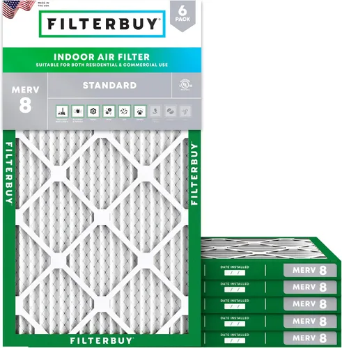 Vista 23 de Filterbuy Filtro de aire 8x14x1 MERV 8 Defensa contra el polvo y la alergia