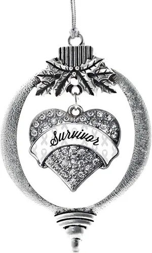 Vista 55 de Inspired Silver - Adorno con dije de hermana gemela - Adornos navideños de plata con circonitas cúbicas