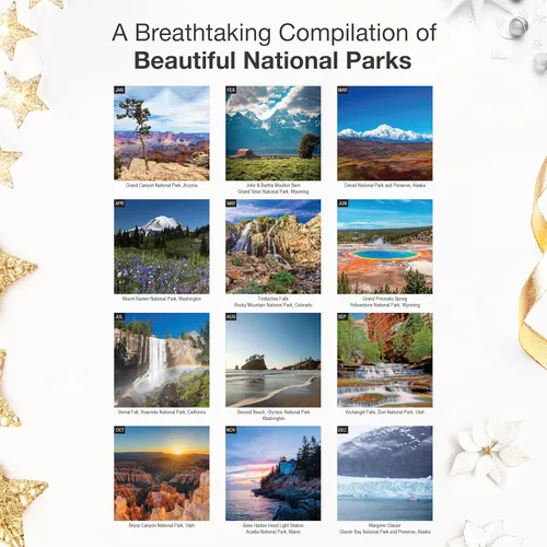 Vista 3 de RED EMBER National Parks - Calendario de pared 2027 de 12 meses 02 - Untamed & Hermosos Parques Nacionales
