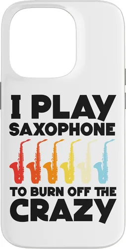 Vista 17 de iPhone 16 Saxofón I play saxofón para quemar el caso loco