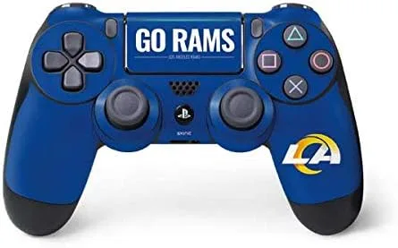 Vista 10 de Los Angeles Rams NFL PS4 Pro/slim driver Piel – Los Angeles Rams Blanco y Negro