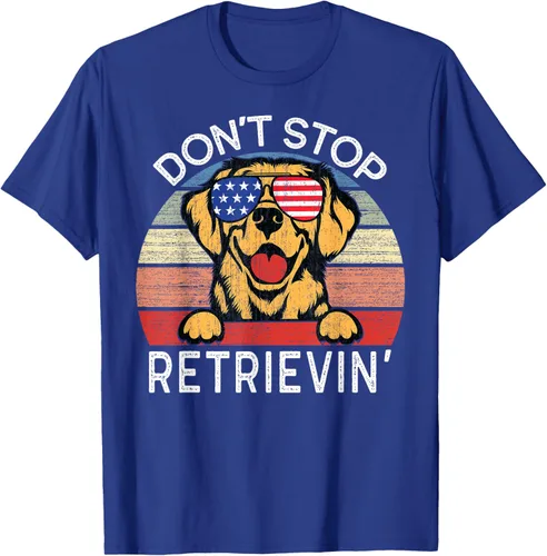 Vista 24 de Don't Stop Retrievin' Golden Retriever Dog Camiseta, Negro