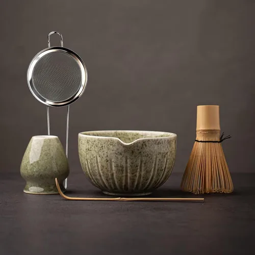 Vista 11 de TANG PIN Juego de matcha premium – Kit tradicional japonés de fabricación de matcha con cuenco de boquilla (chawan), batidor de bambú (Chasen)
