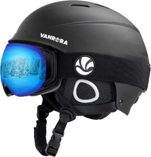Vista 16 de VANRORA Juego de casco y gafas de esquí – Casco de snowboard con control de clima, lentes intercambiables, para hombres y mujeres