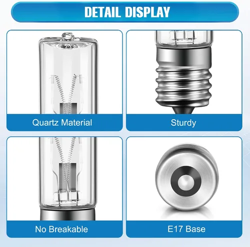 Vista 5 de Qualirey Paquete de 6 bombillas de repuesto LB1000 UVC compatibles con GermGuardian GG1100W, GG1000, GG1100B, GG1000CA, LB-1000, GGH200, 661000CA