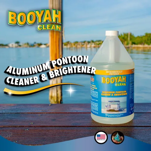 Vista 2 de Booyah Clean Limpiador y abrillantador de pontón de aluminio - Limpiador de aluminio preferido ambientalmente - Sin ácido, elimina la oxidación