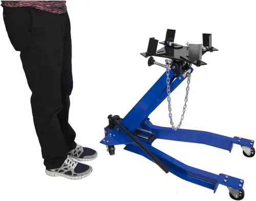 Vista 8 de K Tool International XD63515 Gato de transmisión de perfil bajo para garajes, talleres de reparación y bricolaje, 31.5" de altura, inclinación