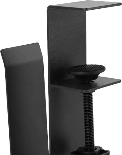 Vista 8 de AMAKO Adjustable Side Laptop Mount, Sturdy Space Saving Desk Organizer, Side Mounted Notebook Holder for Home Office Workspace, Carbon Steel