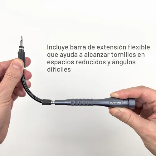 Vista 8 de HowFixit PRO MAX - Juego de destornilladores de precisión 106 en 1 para iPhone, Smartphone, MacBook, laptop, tableta, cámara, interruptor, PS5