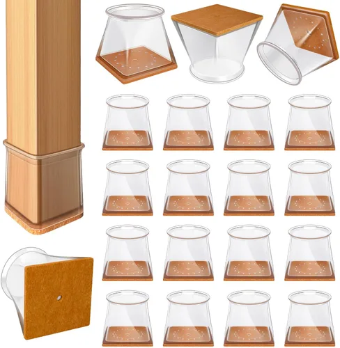 Vista 13 de 24 protectores de suelo para patas de silla para suelos de madera dura, cubiertas de silicona para proteger suelos de baldosas de madera, parte