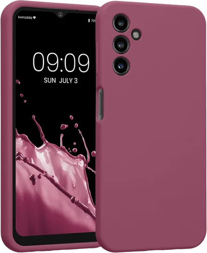 Vista 123 de kwmobile Funda compatible con Samsung Galaxy A13 4G - Funda delgada de silicona TPU - Acabado suave al tacto - Amarillo radiante