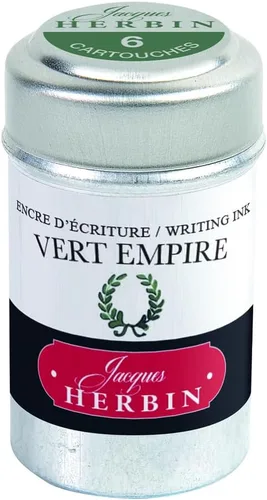 Vista 5 de Herbin Tinta para Pluma Estilográfica J - 1 lata de 6 cartuchos - Ambre de Birmanie