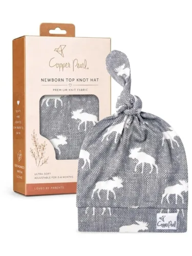 Vista 156 de Gorro de bebé con nudo superior elástico suave "Fern" por Copper Pearl