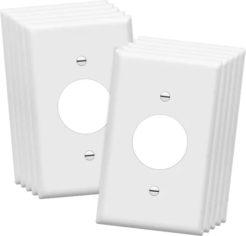 Vista 12 de ENERLITES Combinación de salida dúplex / receptáculo individual de 1.406 pulgadas, cubierta de placa de pared con orificio, tamaño estándar de 2