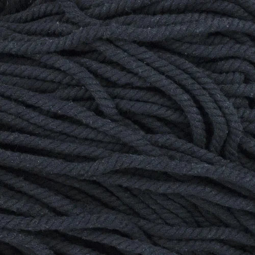Vista 61 de Cuerda de algodón trenzado súper suave de 3 hebras (negro, 1 pulgada x 10 pies)