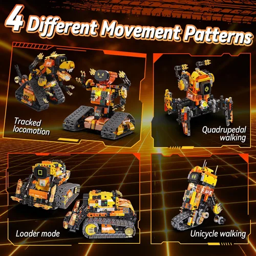 Vista 9 de Gohero Kit de construcción de robot, juguetes STEM 5 en 1 para niños de 8 a 10 años con control remoto y aplicación