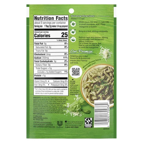 Vista 2 de Knorr - Mezcla de salsa cremosa de pesto para pasta, 1.2 onzas, 1 paquete