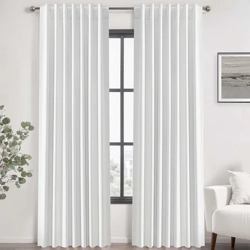 Vista 45 de UHITECH Cortinas opacas de 35 pulgadas de largo para sala de estar, 2 paneles, cortina opaca corta para cocina para ventanas pequeñas, cortinas