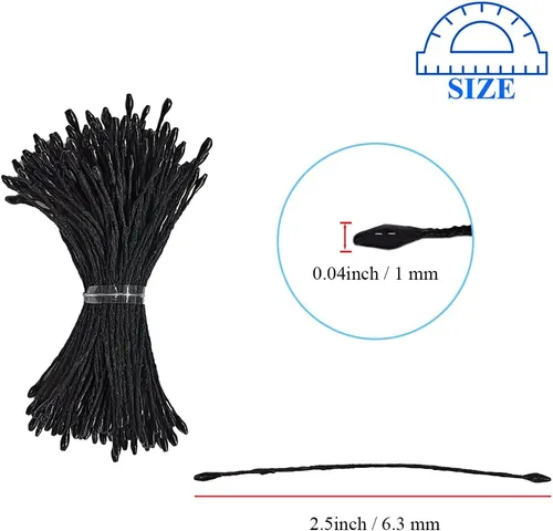 Vista 2 de HAHIYO 1000 piezas de 0.039 in negro perla doble cabeza flor Pistilo para hacer flores, decoración de álbumes de recortes, mini hecho a mano