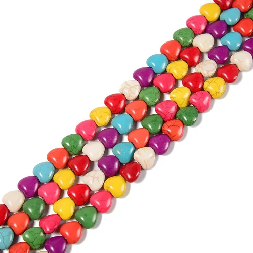 Vista 8 de JM Design Granos verdes de la forma del corazón de la aventurina tamaño 26.2 ft m 15.5" filamento para la fabricación de la joyería