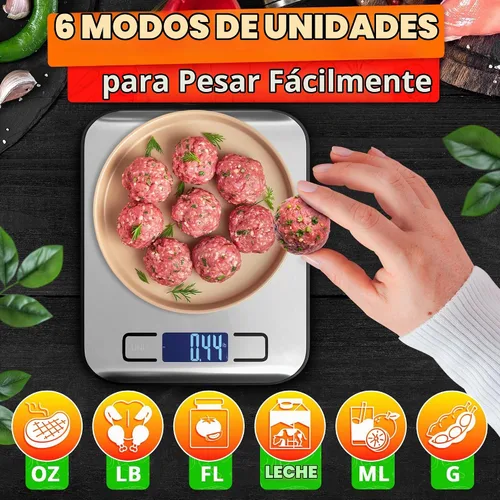 Vista 7 de Báscula de alimentos con sensor de 4 puntos – Báscula de cocina digital