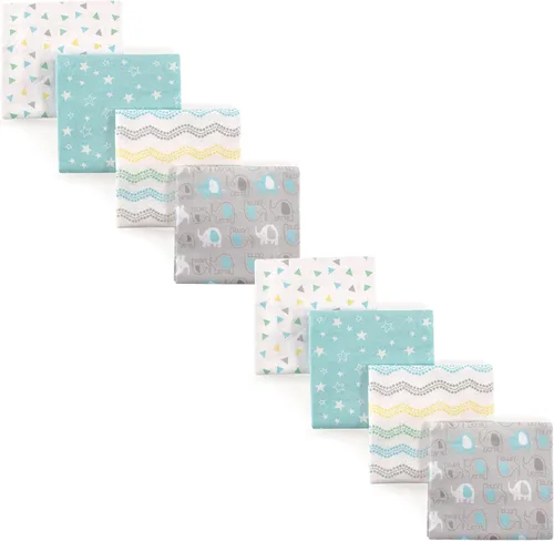 Vista 14 de Luvable Friends Mantas unisex de franela de algodón para bebé, paquete de 84 ABC, talla única