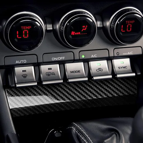 Vista 4 de AIRSPEED Cubierta del panel de la consola central del automóvil debajo del aire acondicionado, accesorios de fibra de carbono dura para Subaru BRZ
