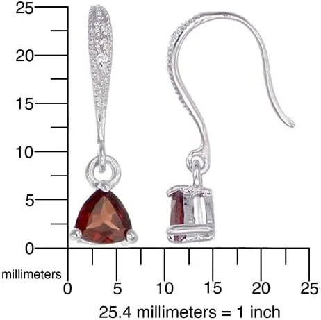 Vista 4 de Aretes de plata esterlina y piedras semipreciosas, plata de ley, E17587GAR