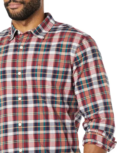 Vista 5 de Tienda Essentials Camisa de popelina elástica de manga larga para hombre