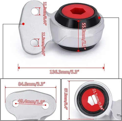 Vista 4 de Kit de bujes de brazo de control delantero inferior compatible con BMW E46 E85 325i 330i Z4 99-06