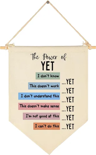 Vista 17 de Está Bien Cometer Errores - Banner de Educación en Salud Mental - Lona de Afirmaciones Positivas y Citas Decorativas para Maestros, Niños