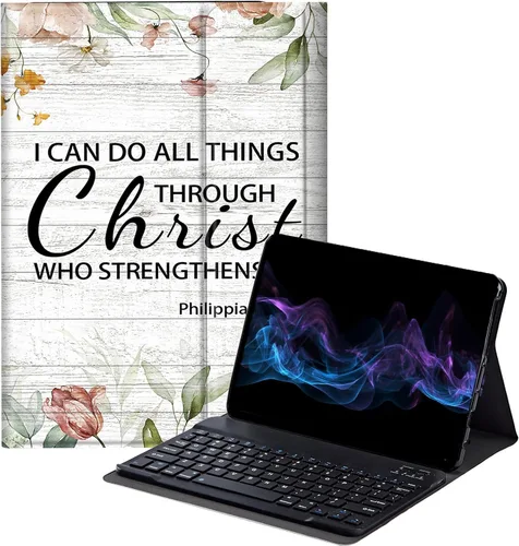 Vista 15 de Funda con teclado africano para Samsung Galaxy Tab S6 Lite de 10.4 pulgadas 2022 (SM-P613/P619)/2020 (SM-P610/P615), funda protectora delgada