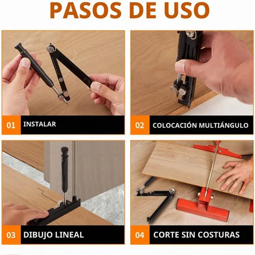 Vista 6 de Herramienta de escritura multifunción, herramienta de escritura de aleación de aluminio de construcción con lápiz de agujero profundo