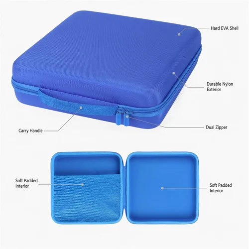 Vista 7 de Lebakort Estuche rígido compatible con Akai Professional MPC One G2 Center Azul