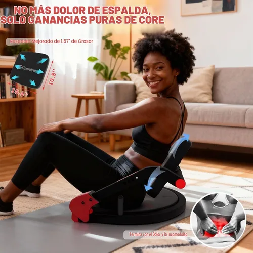 Vista 4 de Eisenlink - Máquina para hacer abdominales ABMAX-Gen3, equipo de ejercicio abdominal con respaldo plano. Máquina multifuncional para entrenamiento