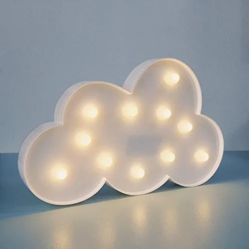 Vista 4 de Lámpara de señal de marquesina, lámpara de nube, luces de letrero de marquesina, letrero de marquesina de luna, luces nocturnas de luna, funciona