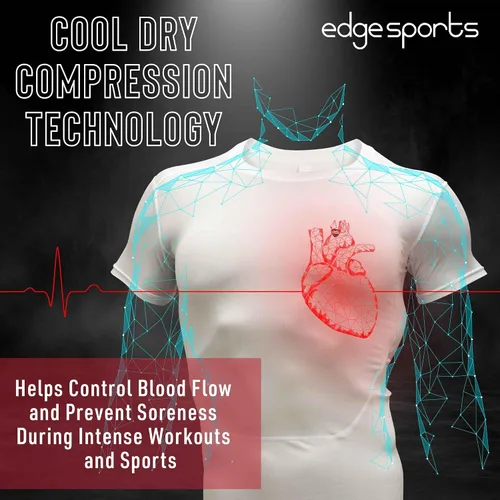 Vista 2 de Camiseta de compresión para hombre Camiseta de entrenamiento de manga corta Camiseta deportiva transpirable de secado fresco para deportes, yoga