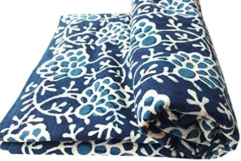 Vista 4 de Rastogi Handicrafts Tela de algodón impreso mano bloque ancho - 44 pulgadas tamaño 1 yarda (tela 23)