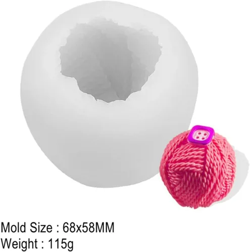 Vista 3 de Moldes De Silicio Multi-Estilo Creativo Geométrico Silicona Vela Molde Lana Bola Amor Corazón Rayas Yeso Resina Molde para Hornear