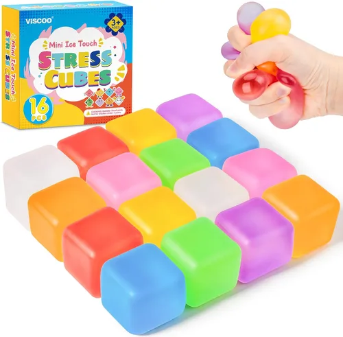 Vista 10 de VISCOO 32 Pcs Stress Cube, Slow Rising Squishy, Cube Stress Balls 32p-cubes 8