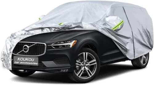 Vista 95 de KouKou Funda impermeable para automóvil SUV adecuada para BMW X1 de 2009 a 2025, 7 capas a prueba de viento para todo tipo de clima, cubierta