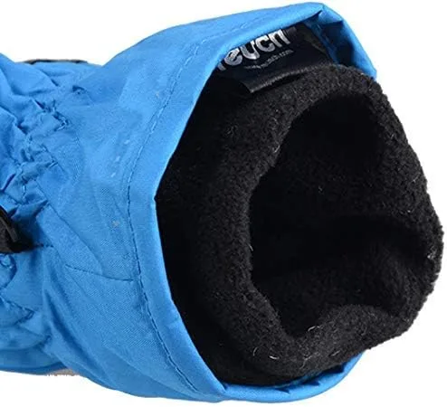 Vista 5 de HILEELANG Guantes de esquí de nieve para niños y niñas, impermeables, para invierno, para exteriores, para clima frío, guantes de snowboard