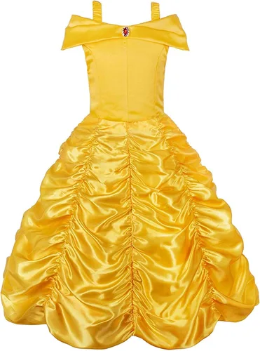 Vista 2 de JerrisApparel Princess Dress Off Shoulder Layered Costume for Little Girl