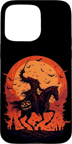 Vista 31 de Halloween Scary Pumpkin Headless Horseman Case for iPhone 17