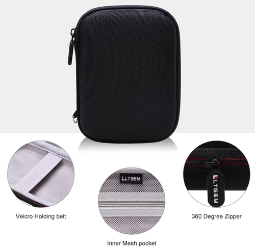 Vista 4 de LTGEM - Funda rígida para impresora fotográfica Canon Ivy 2 Mini/Ivy y CLIQ CLIQ CLIQ+ CLIQ 2 CLIQ+2 Impresora de cámara instantánea (negro + gris)