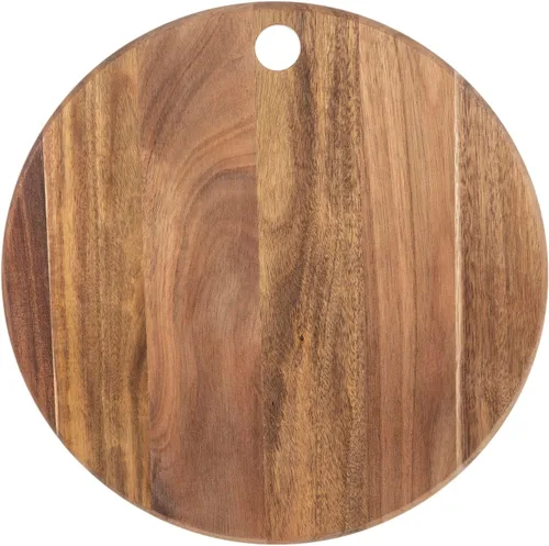 Vista 2 de Hobby Lobby - Tabla de cortar redonda de madera de acacia, 11.75 x 11.75 pulgadas Tabla de cortar de madera, decoración de cocina, bandeja